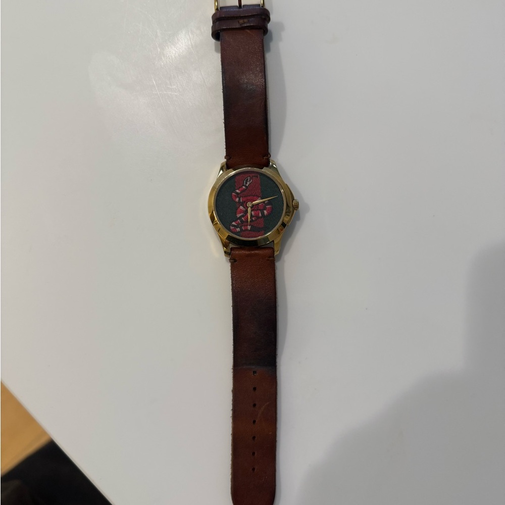 Gucci Brown and Gold Watch - Picture 3 of 4